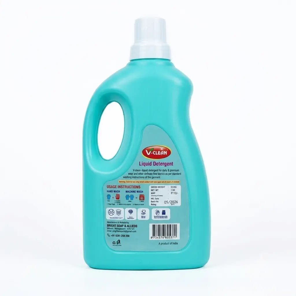 V-Clean Liquid Detergent 1Ltr HQ - Image 2
