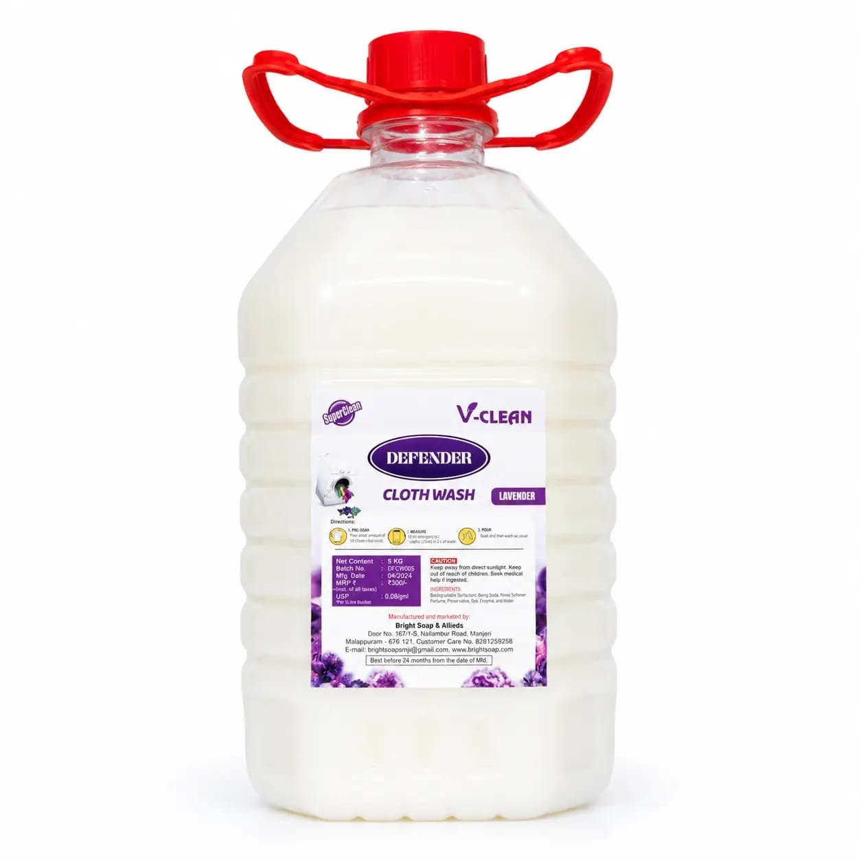 V-Clean Defender Cloth wash 5Ltr - Image 3