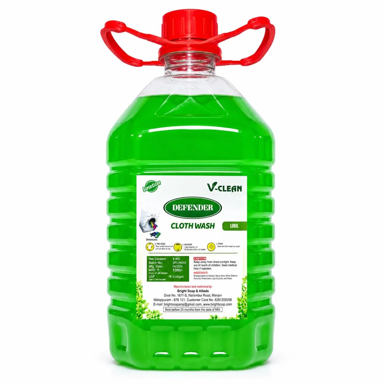 V-Clean Defender Cloth wash 5Ltr - Image 4