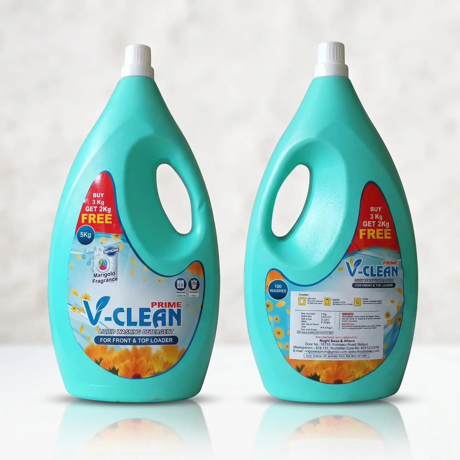 V Clean Prime Liquid Detergent 5Ltr - Image 3